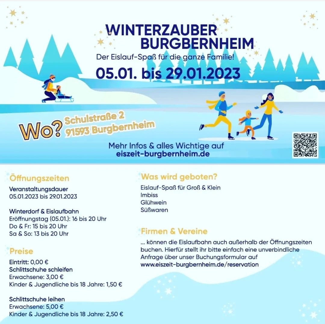 Winterzauber Burgbernheim Eisbahn in Burgbernheim