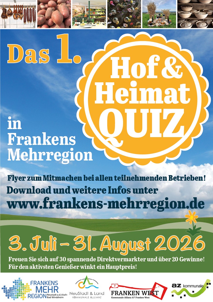 Plakat zum ersten Hof & Heimat Quiz