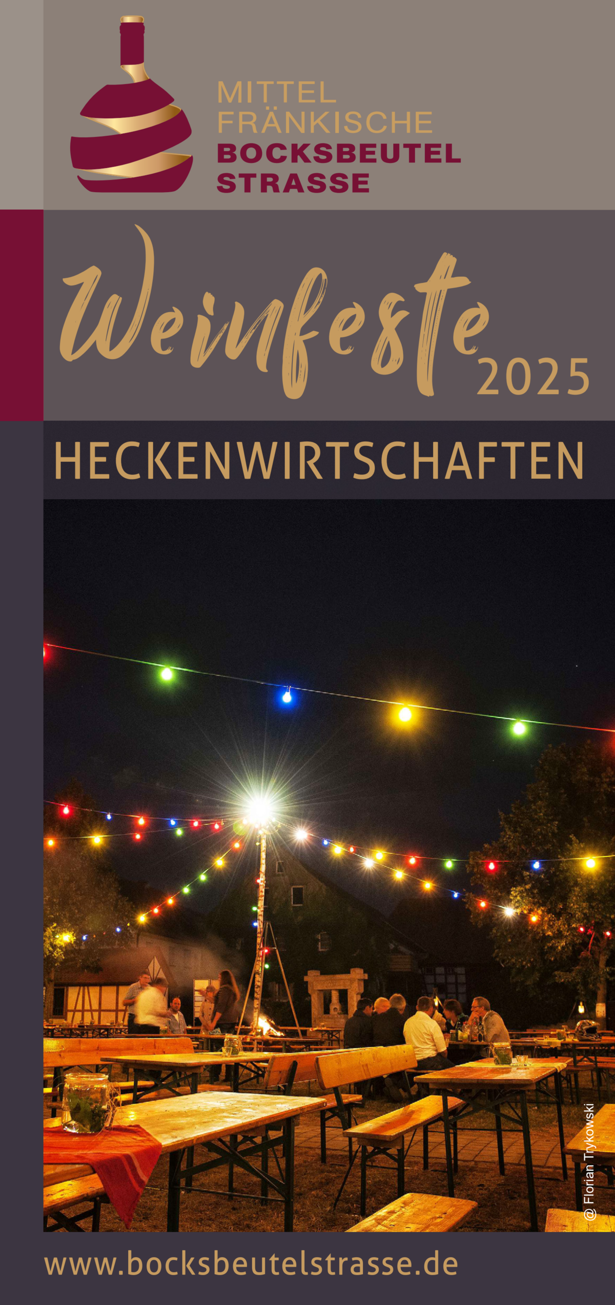 Titelbild des Weinfestkalenders 2025: Weinfest bei Nacht