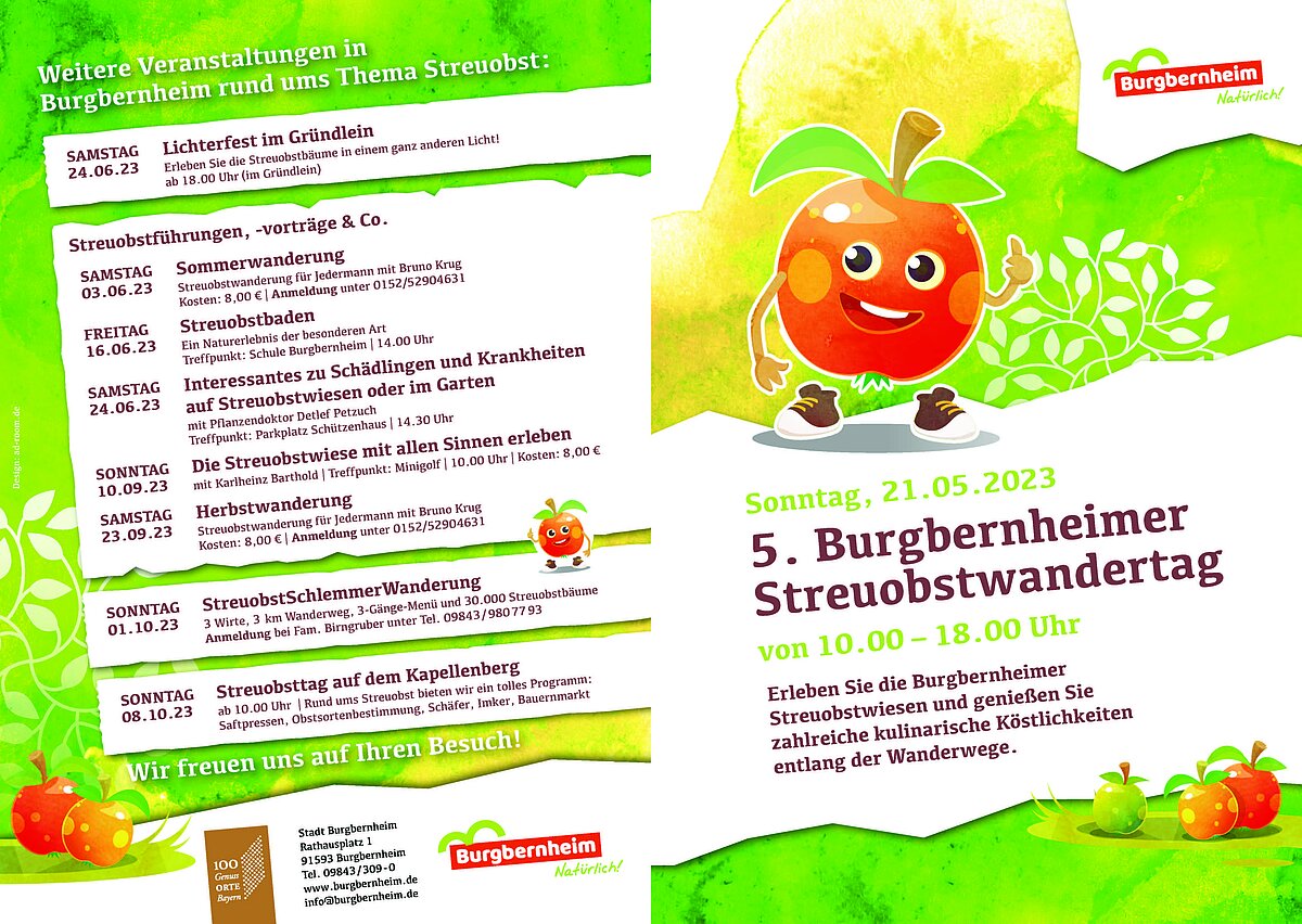 Flyer Streuobsterlebnispfad Karte zu Streuobsterlebnispfad
