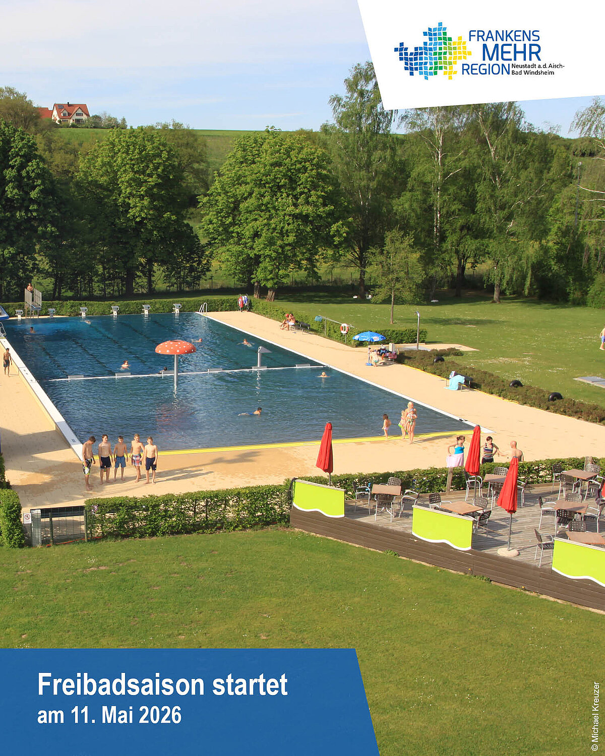 Freibad von oben Gesamtübersicht