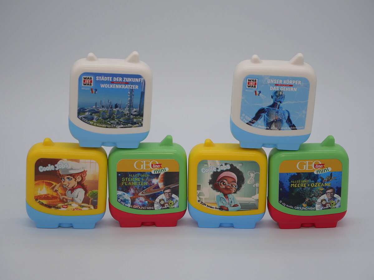 Verschiedene Clever Tonie-Figuren aufgebaut.