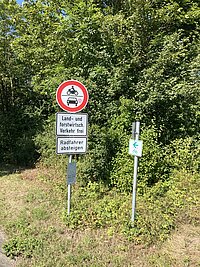 Beschilderung Radweg