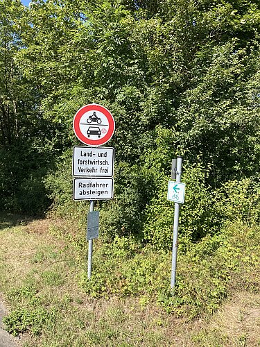 Beschilderung Radweg