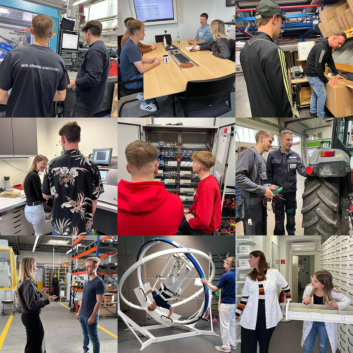 unterschiedliche Berufe in einem Bilde 