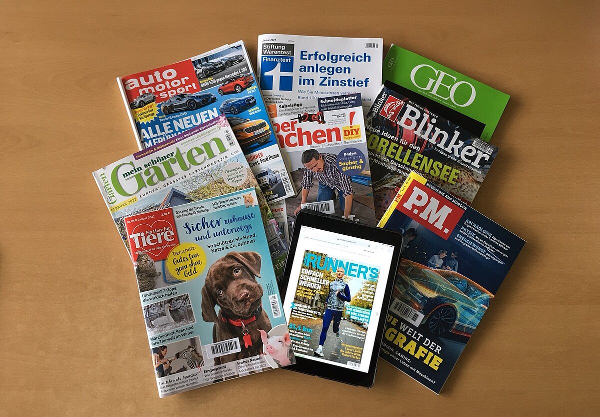 verschiedene Titel von Zeitschriften