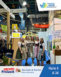 Die Produikthoheiten am Stand von Frankens Mehrregion