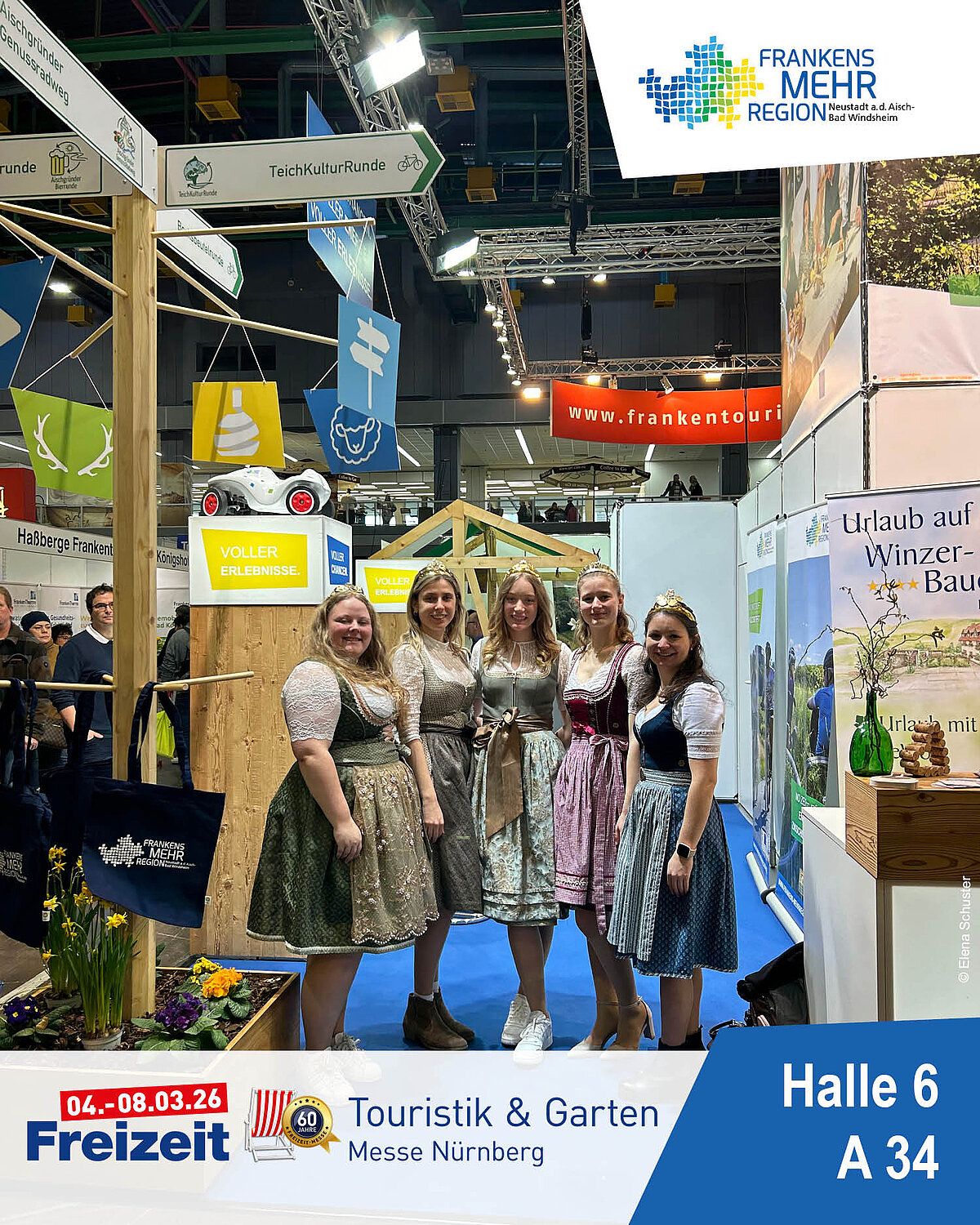 Die Produikthoheiten am Stand von Frankens Mehrregion